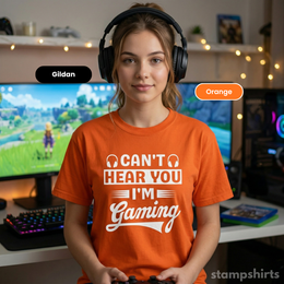 Can't Hear You I'm Gaming T-Shirt thumbnail 2