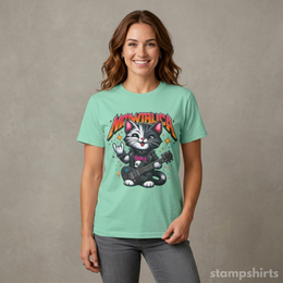 Meowtallica Rock Cat T-Shirt thumbnail 6