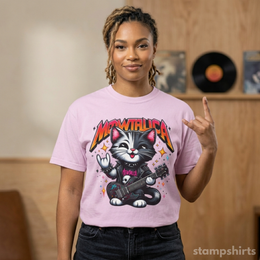 Meowtallica Rock Cat T-Shirt thumbnail 5