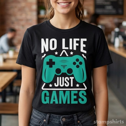 No Life Just Games T-Shirt thumbnail 1