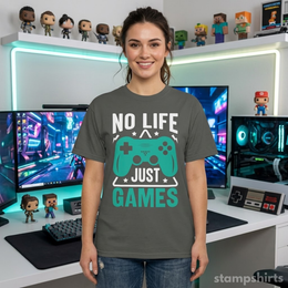 No Life Just Games T-Shirt thumbnail 6