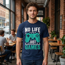 No Life Just Games T-Shirt thumbnail 5