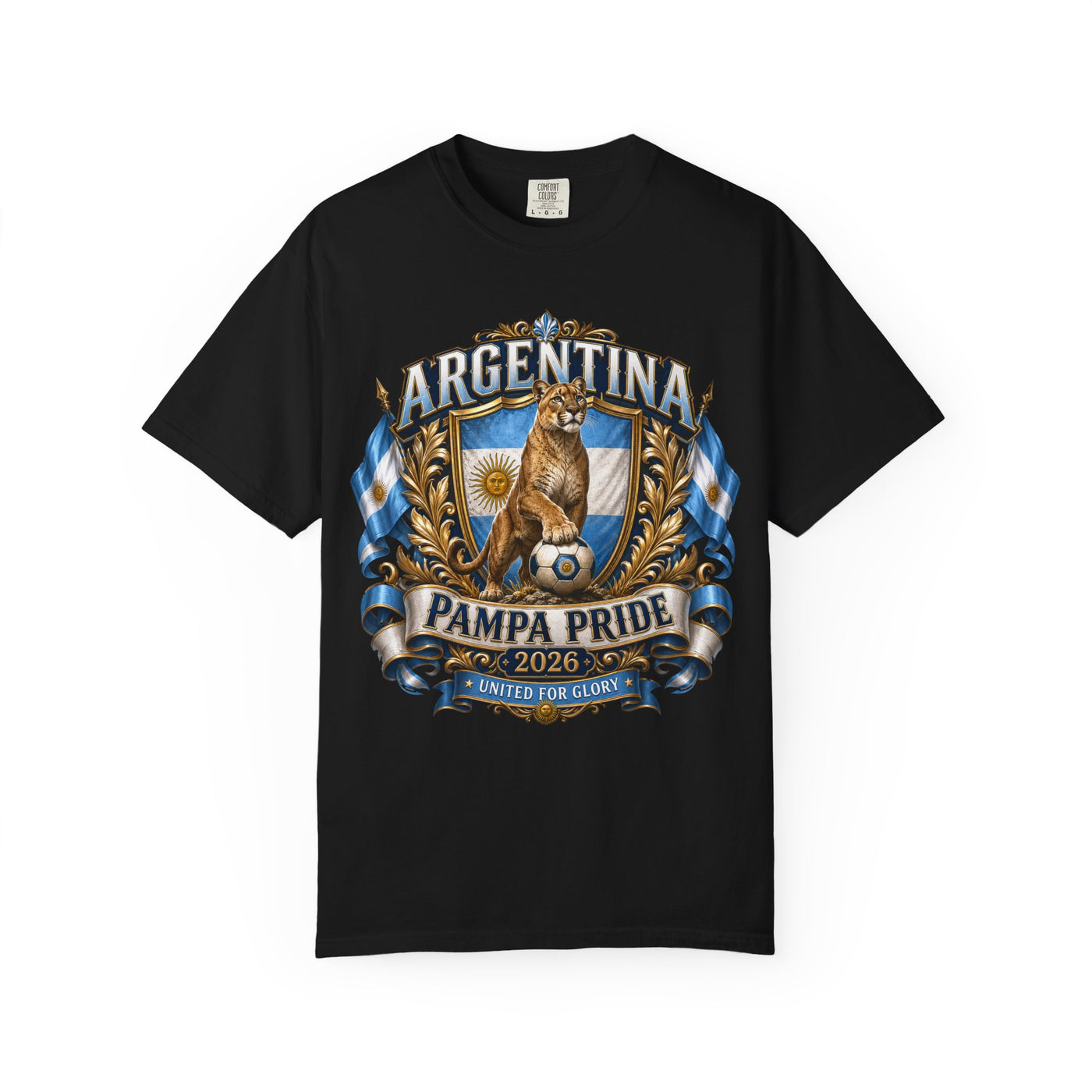 Argentina Pampa Pride T-Shirt — 2026 Soccer Crest Tee image 3