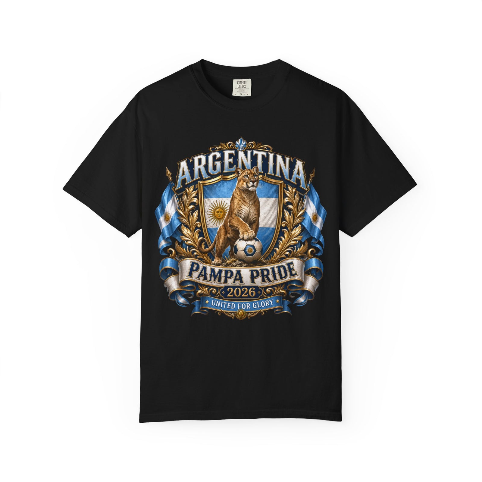 Argentina Pampa Pride T-Shirt — 2026 Soccer Crest Tee
