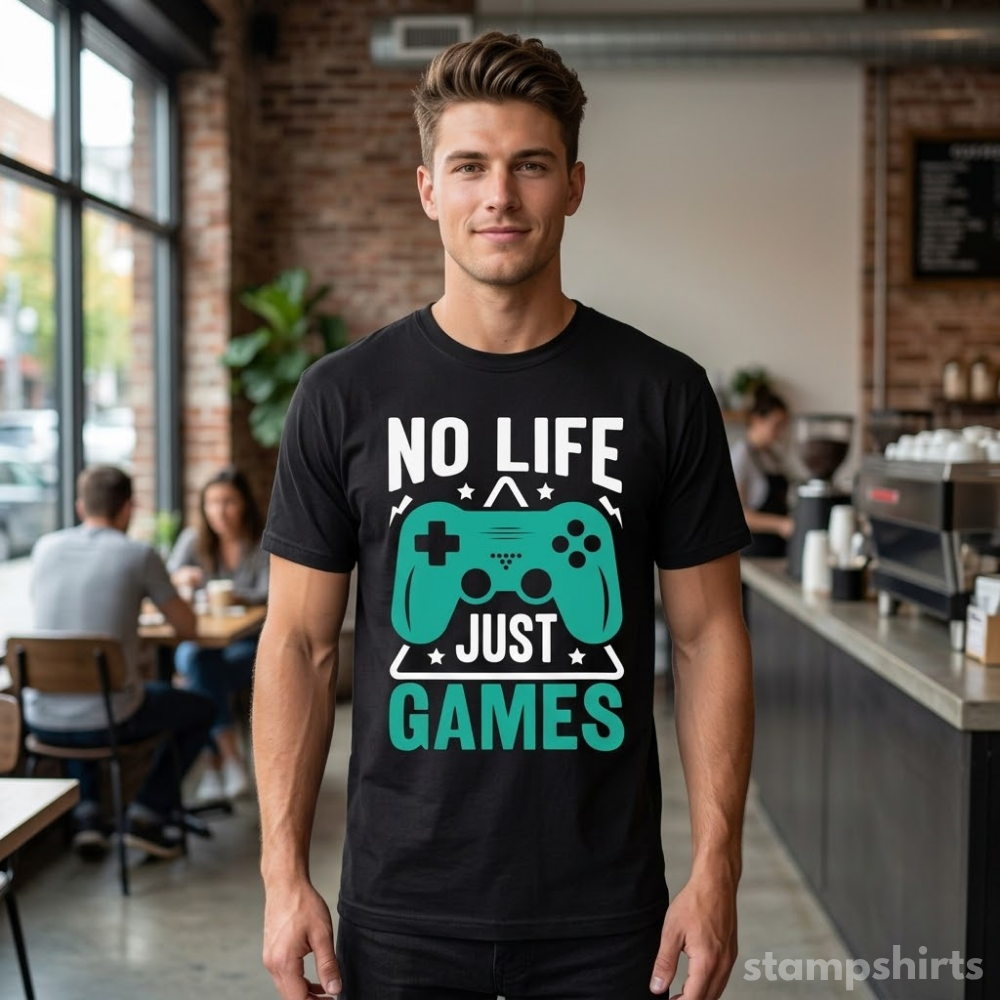 No Life Just Games T-Shirt image 3