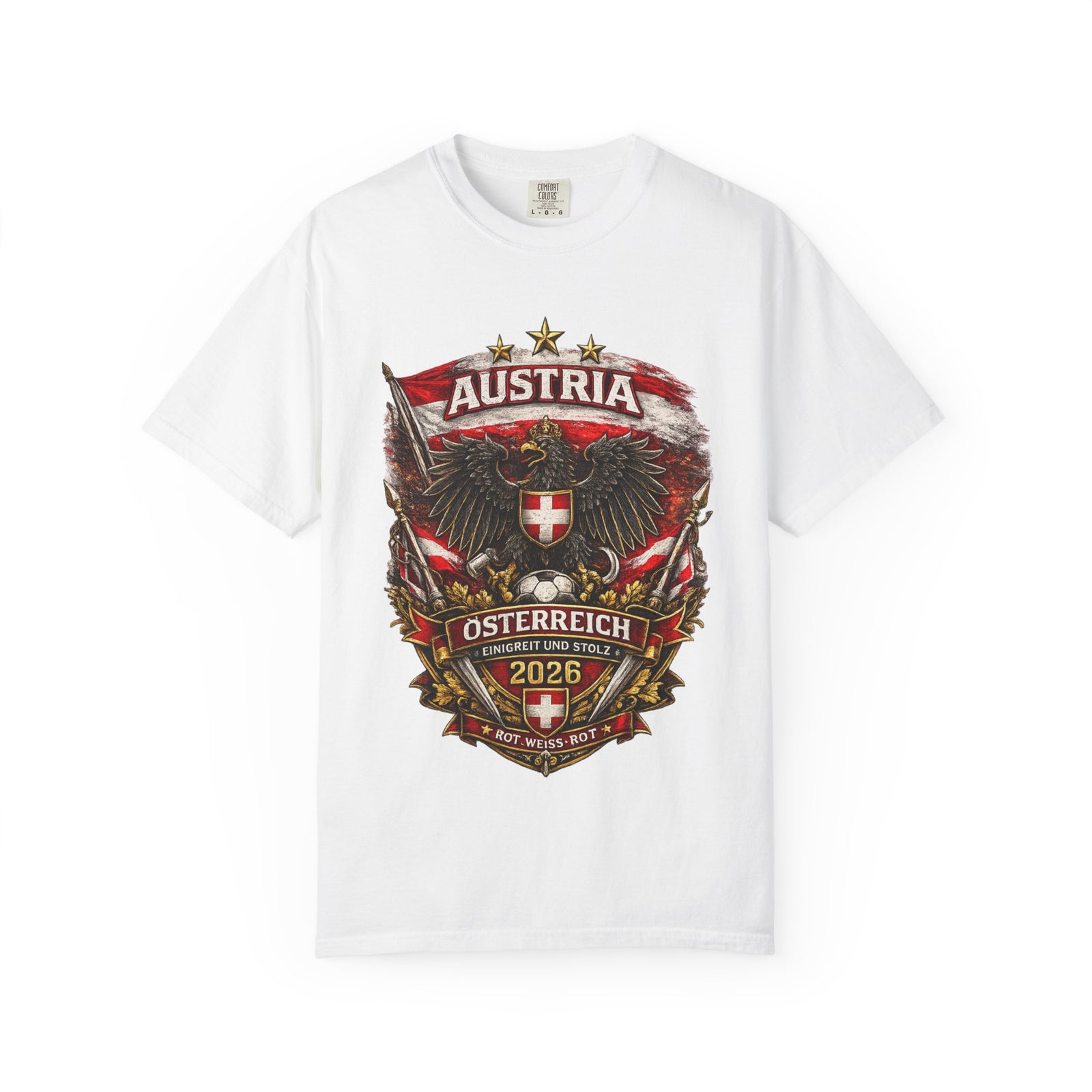 Austria Crest T-Shirt – Österreich 2026 Eagle Shield Graphic