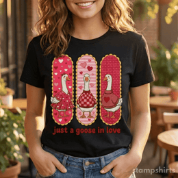 Just a Goose in Love T-Shirt thumbnail 1