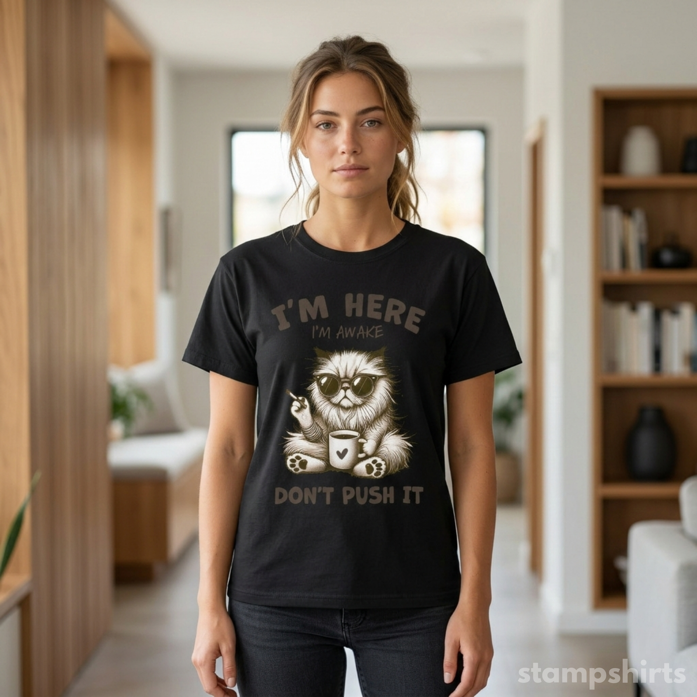 I'm Here, I'm Awake, Don't Push It T-Shirt image 4