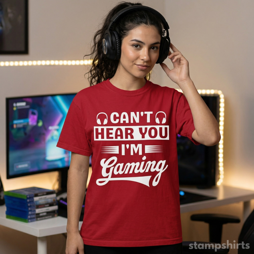 Can't Hear You I'm Gaming T-Shirt image 4