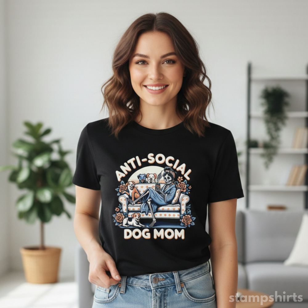 Anti-Social Dog Mom T-Shirt