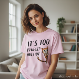 It's Too Peopley Outside T-Shirt thumbnail 4