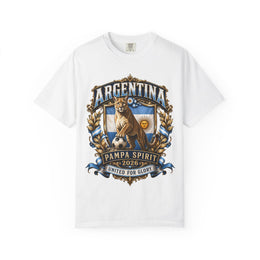 Argentina Pampa Spirit Graphic T-Shirt — 'Argentina' Crest with Puma & Flag thumbnail 2