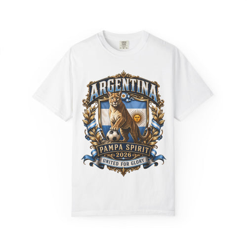 Argentina Pampa Spirit Graphic T-Shirt — 'Argentina' Crest with Puma & Flag