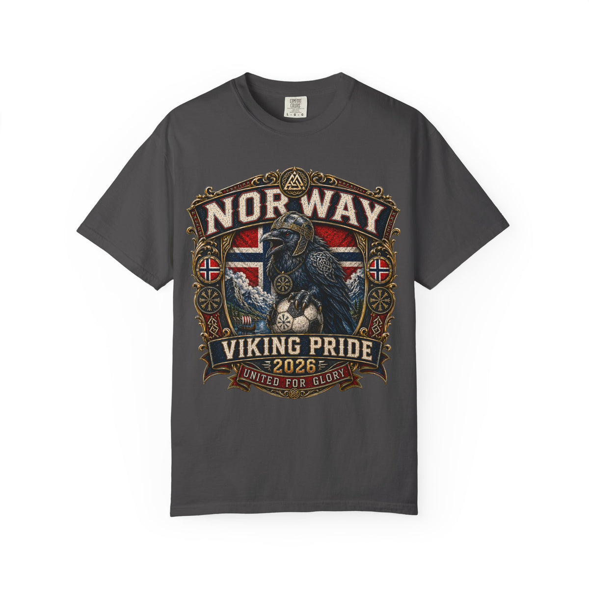 Norway Viking Pride T-Shirt — "Viking Pride 2026" Norway Flag Raven Design