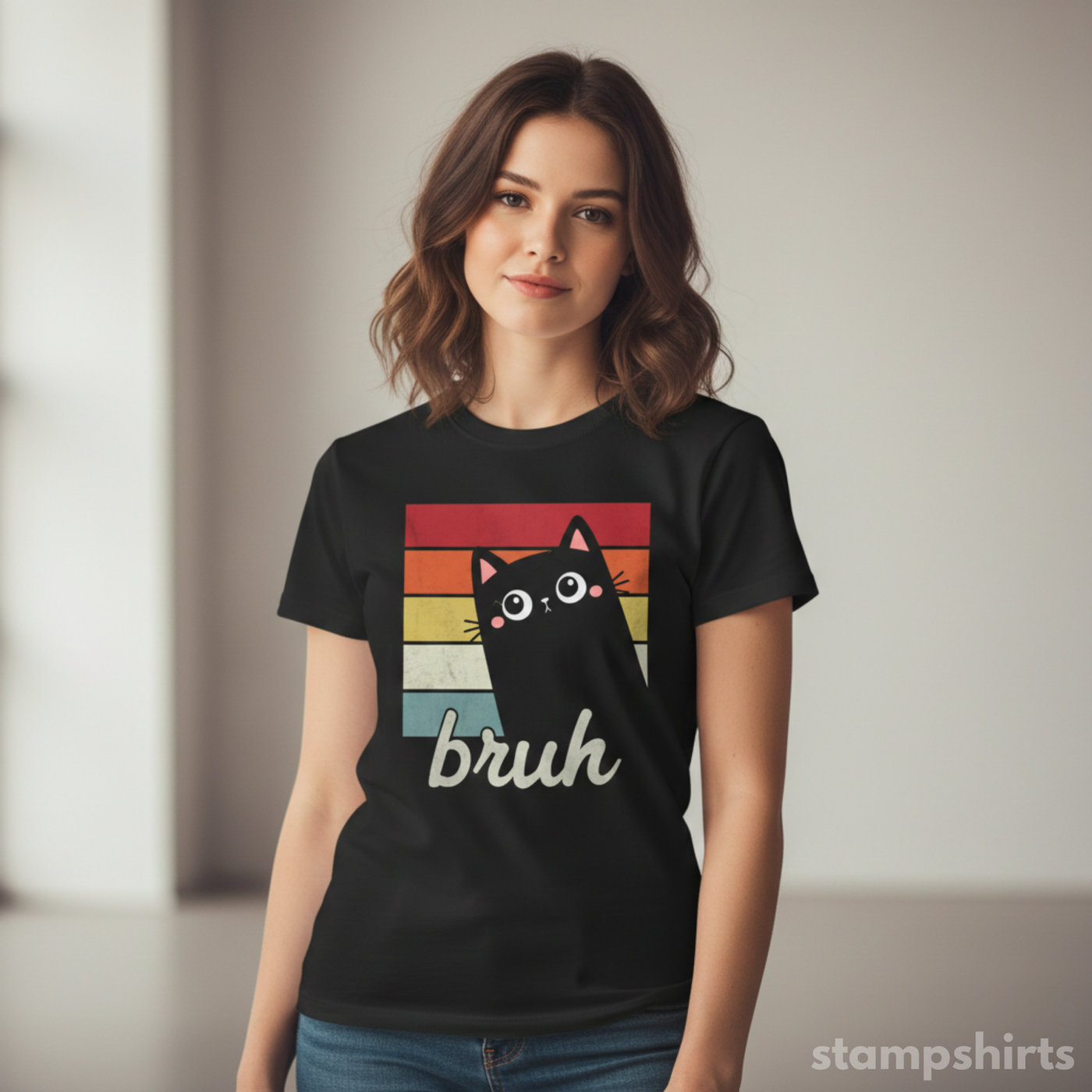 Bruh Cat T-Shirt image 3