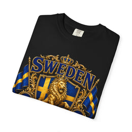 Sweden Lion Crest T-Shirt — Three Crowns Pride Soccer Fan Tee thumbnail 15
