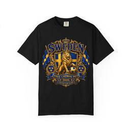 Sweden Lion Crest T-Shirt — Three Crowns Pride Soccer Fan Tee thumbnail 4