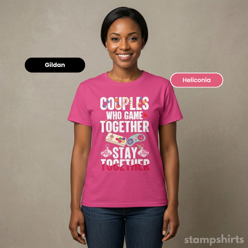 Couples Who Game Together Stay Together T-Shirt image 8