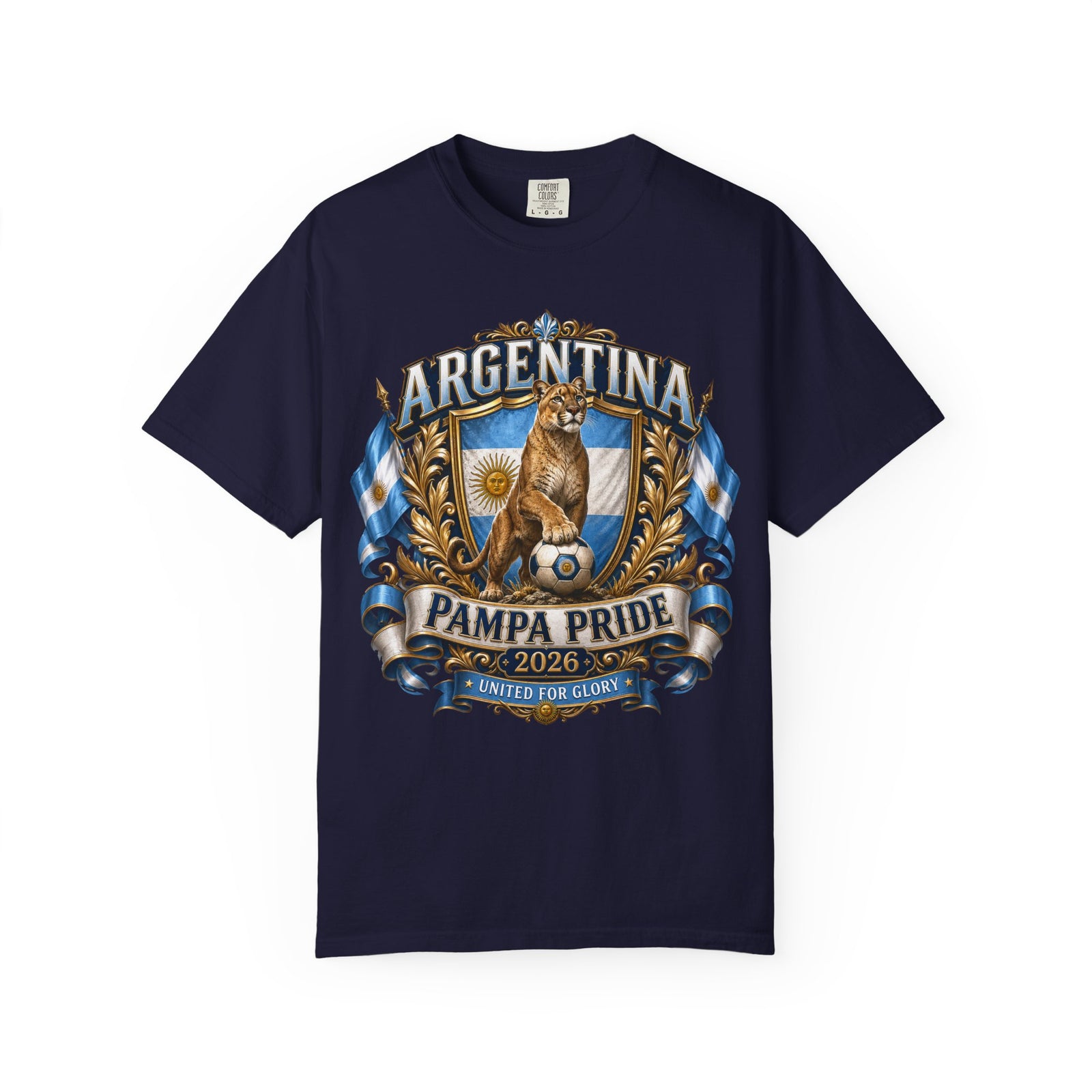 Argentina Pampa Pride T-Shirt — 2026 Soccer Crest Tee