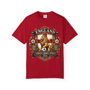 England Three Lions Crest T-Shirt — 'Three Lions Spirit' Football Fan Tee