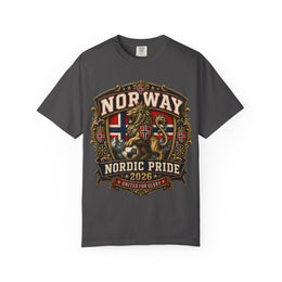 Norway Nordic Pride 2026 T-Shirt — Vintage Lion & Flag Design thumbnail 1