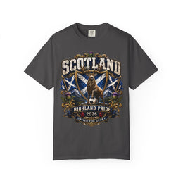 Scotland Highland Pride T-Shirt — 'United for Glory' 2026 Stag & Saltire Design thumbnail 4