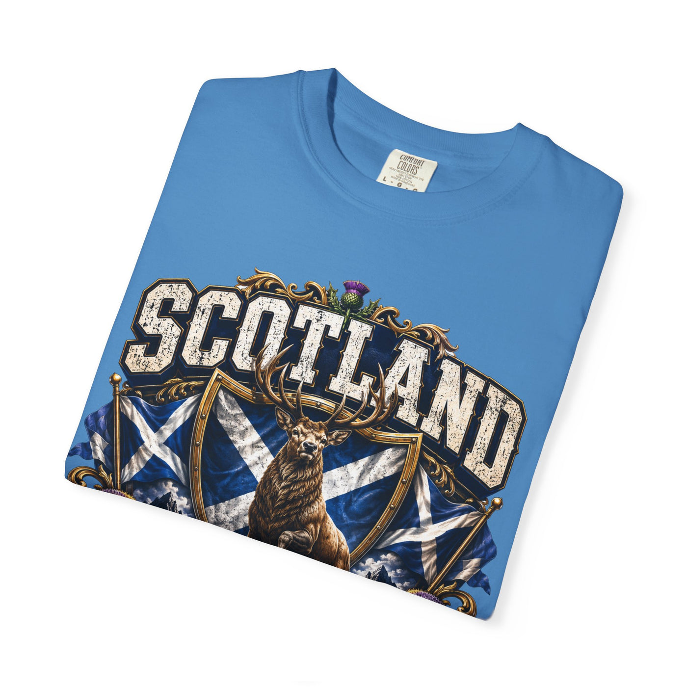 Scotland Highland Pride T-Shirt — 'United for Glory' 2026 Stag & Saltire Design image 10