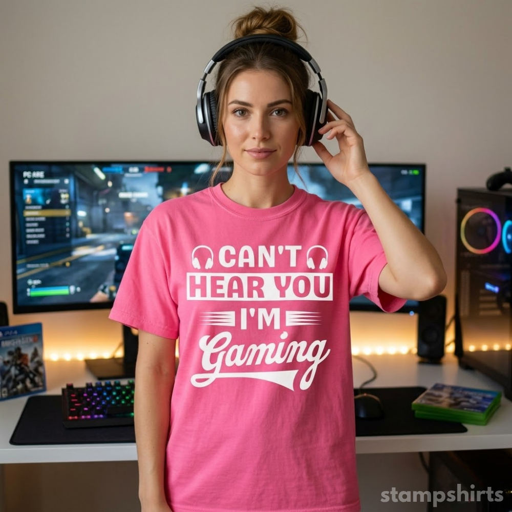 Can't Hear You I'm Gaming T-Shirt image 10