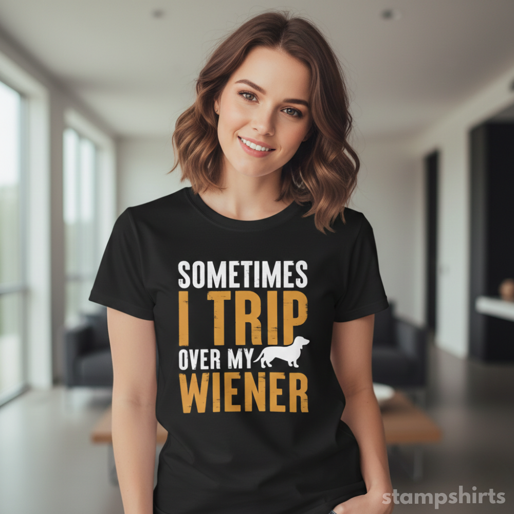 Sometimes I Trip Over My Wiener T-Shirt image 2