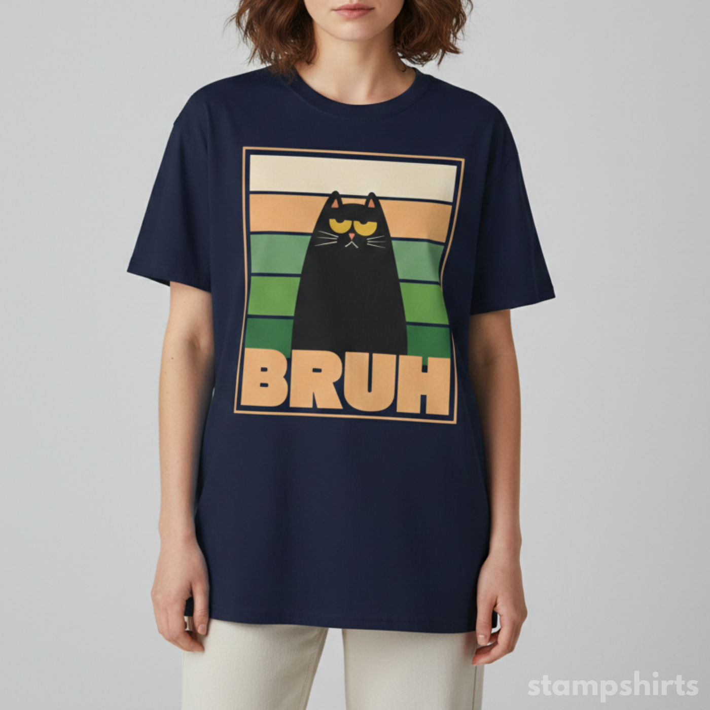 Bruh Cat T-Shirt image 1