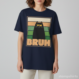 Bruh Cat T-Shirt thumbnail 1