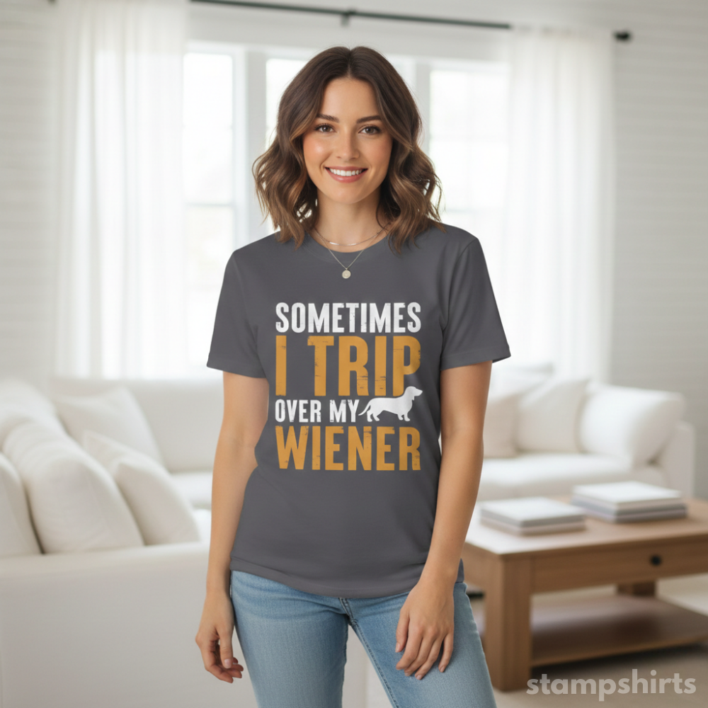 Sometimes I Trip Over My Wiener T-Shirt image 6