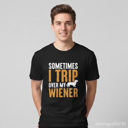 Sometimes I Trip Over My Wiener T-Shirt thumbnail 3