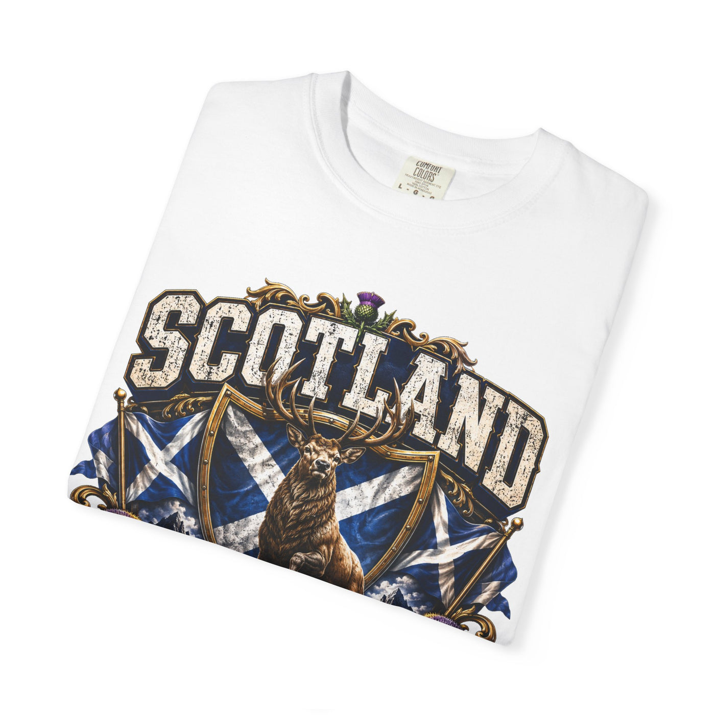 Scotland Highland Pride T-Shirt — 'United for Glory' 2026 Stag & Saltire Design image 7