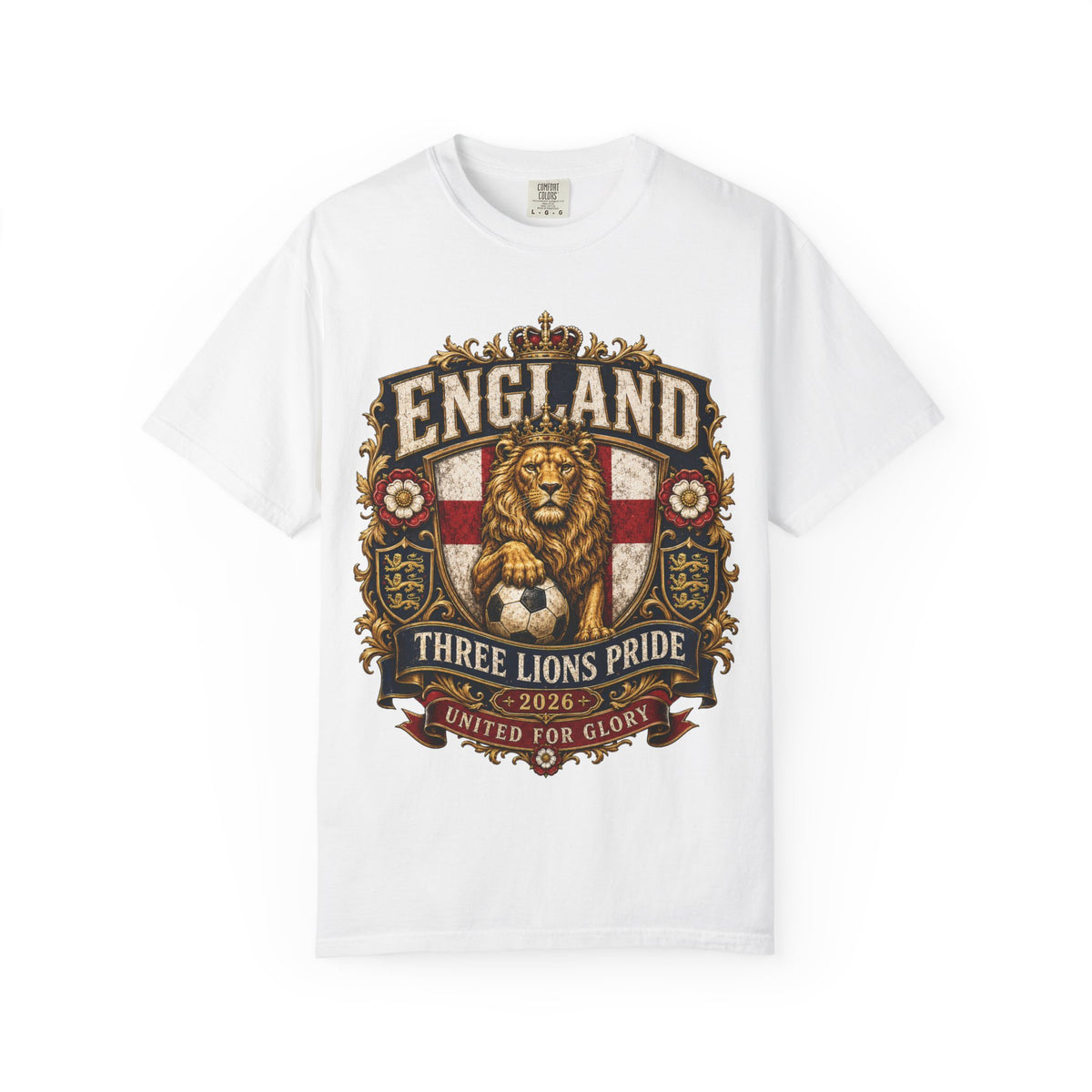 England Three Lions Pride T-Shirt — United for Glory 2026 Football Tee