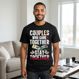 Couples Who Game Together Stay Together T-Shirt thumbnail 4