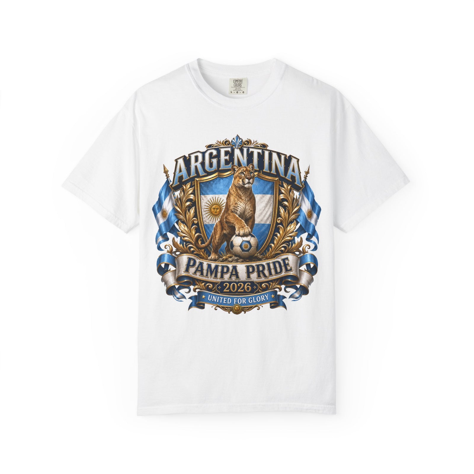 Argentina Pampa Pride T-Shirt — 2026 Soccer Crest Tee