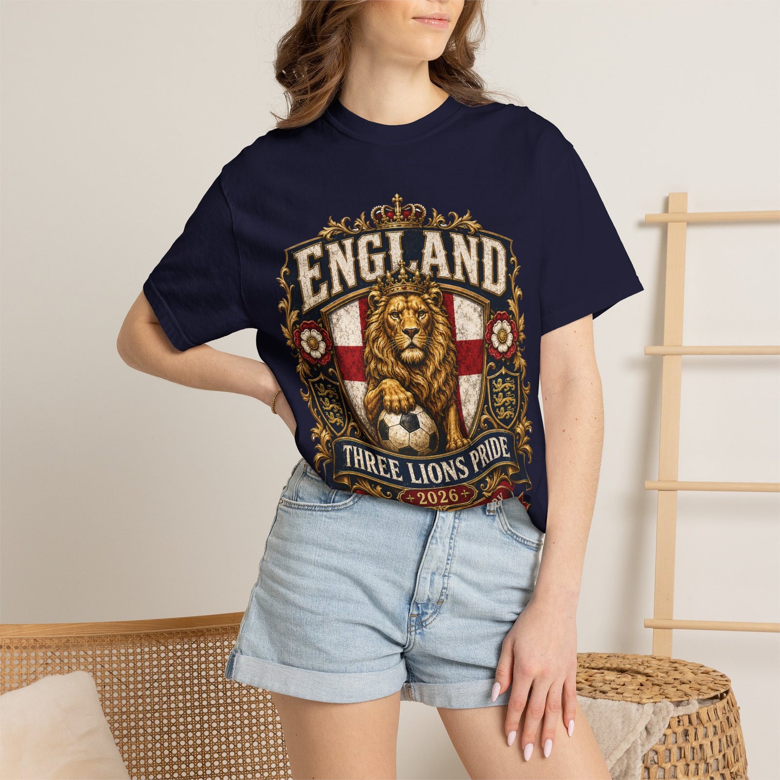 England Three Lions Pride T-Shirt — United for Glory 2026 Football Tee