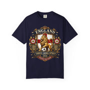 England Three Lions Crest T-Shirt — 'Three Lions Spirit' Football Fan Tee