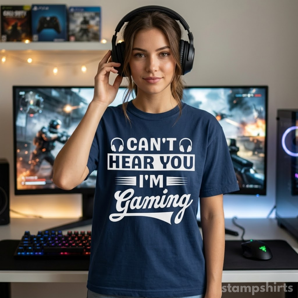 Can't Hear You I'm Gaming T-Shirt image 6