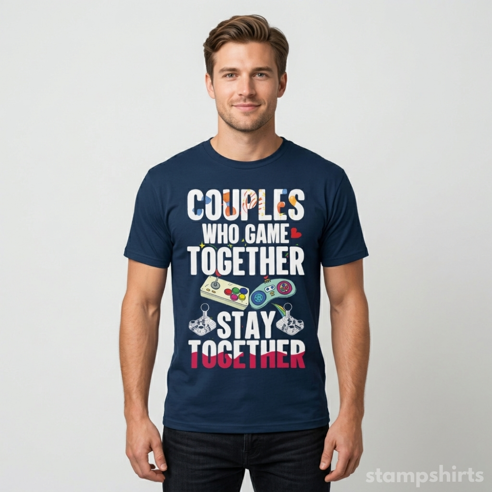 Couples Who Game Together Stay Together T-Shirt image 6