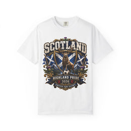 Scotland Highland Pride T-Shirt — 'United for Glory' 2026 Stag & Saltire Design thumbnail 1