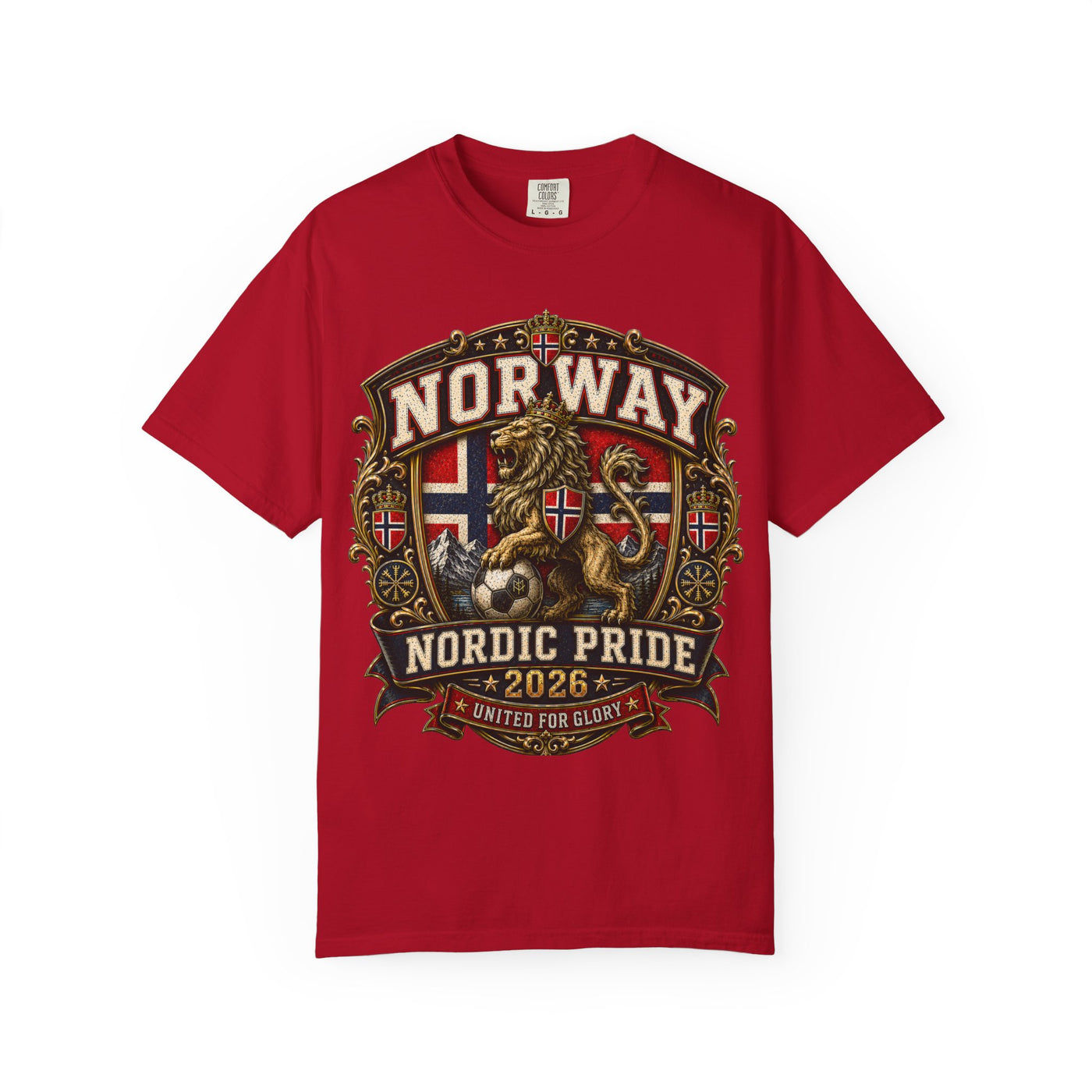 Norway Nordic Pride 2026 T-Shirt — Vintage Lion & Flag Design image 5
