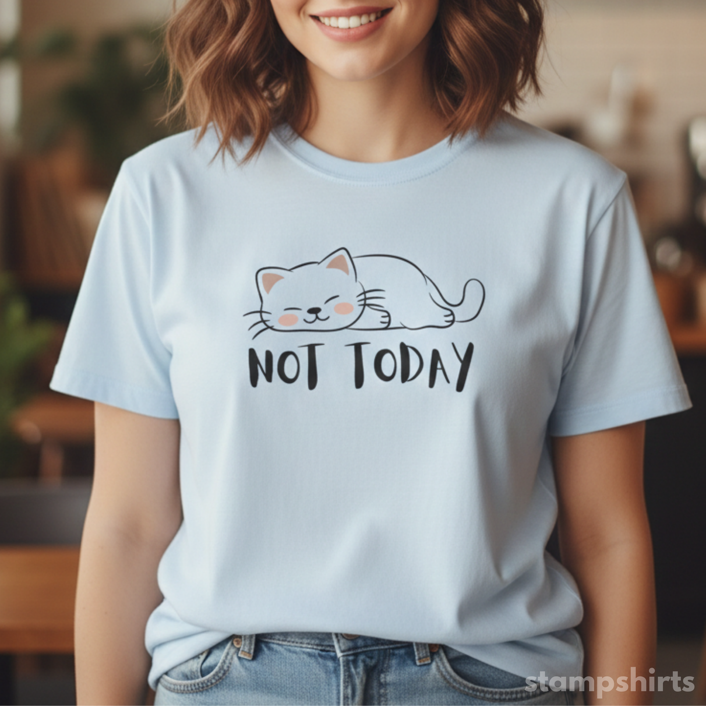 Not Today Cat T-Shirt image 1