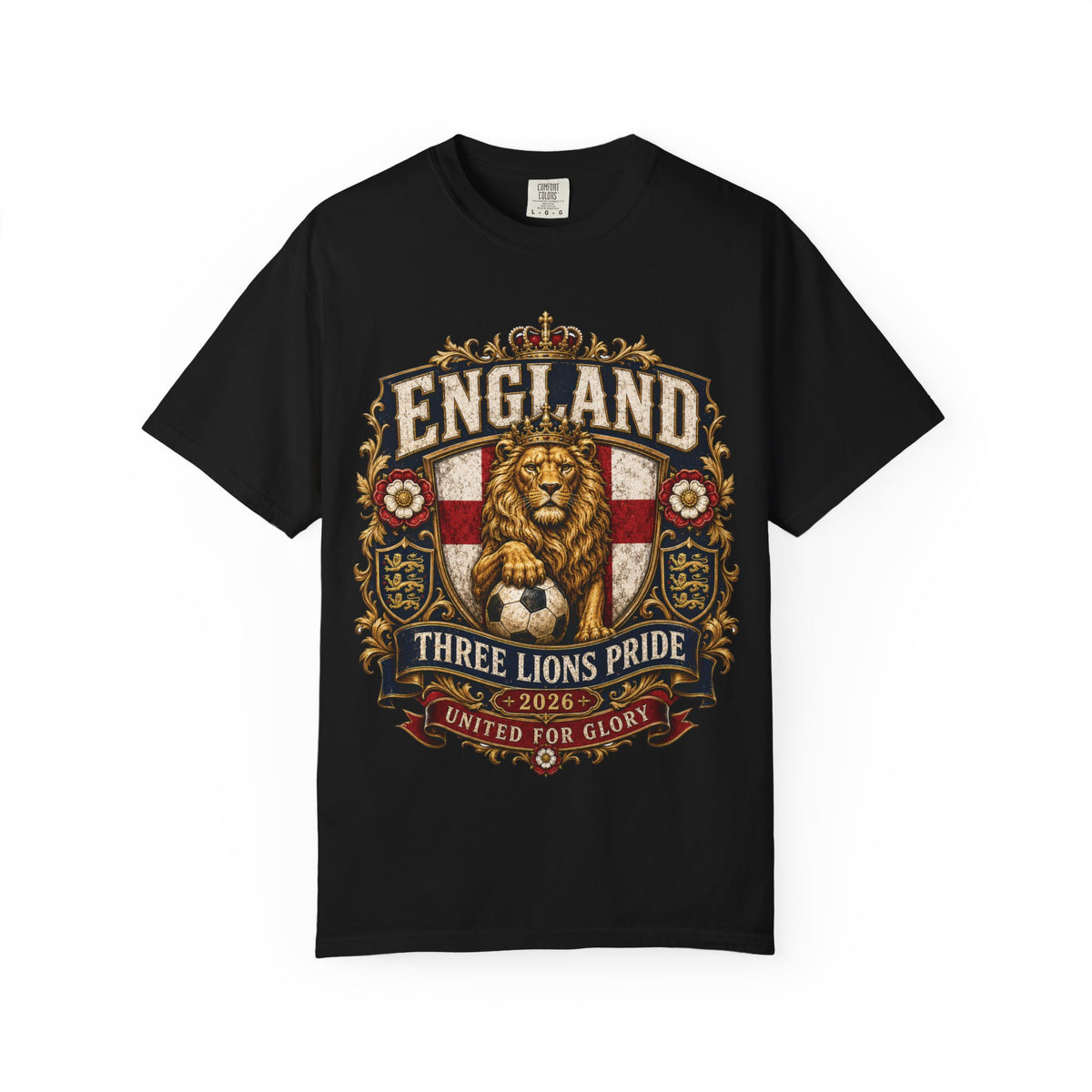 England Three Lions Pride T-Shirt — United for Glory 2026 Football Tee