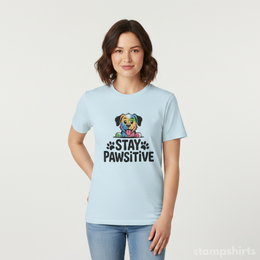 Stay Pawsitive Dog T-Shirt thumbnail 5
