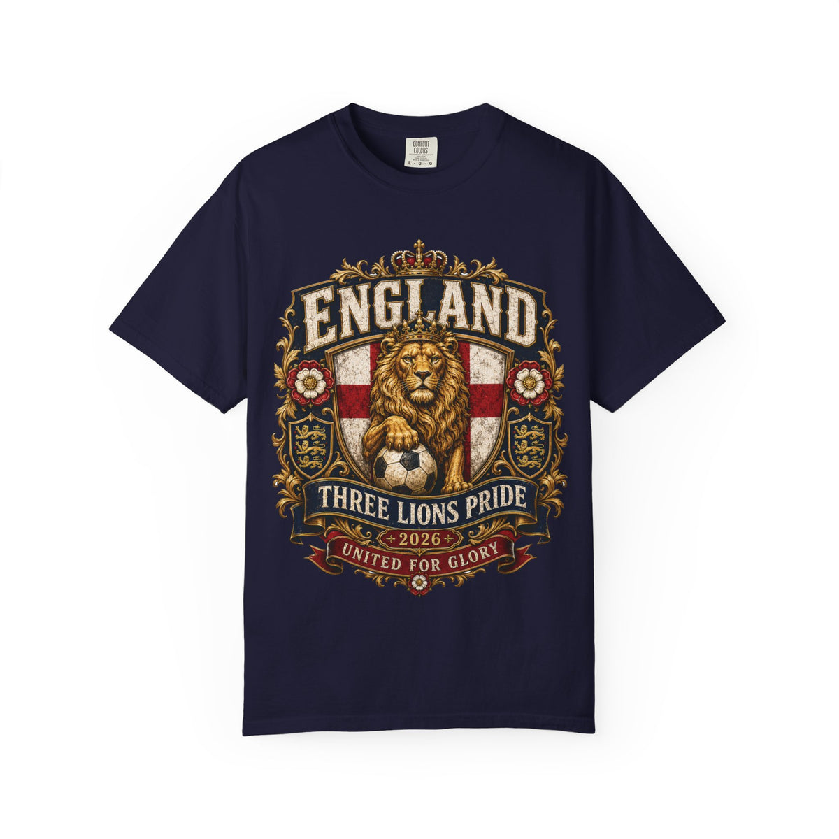 England Three Lions Pride T-Shirt — United for Glory 2026 Football Tee
