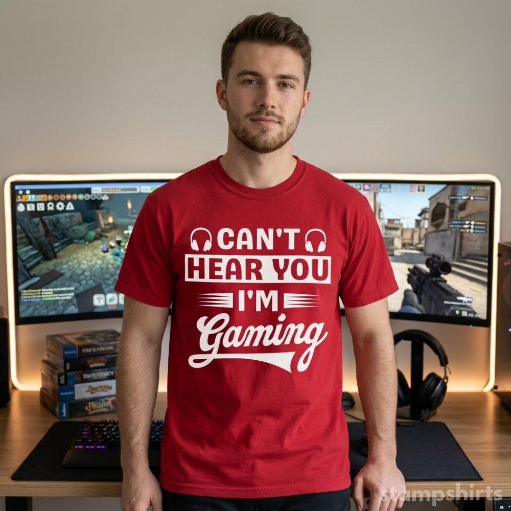 Can't Hear You I'm Gaming T-Shirt image 5