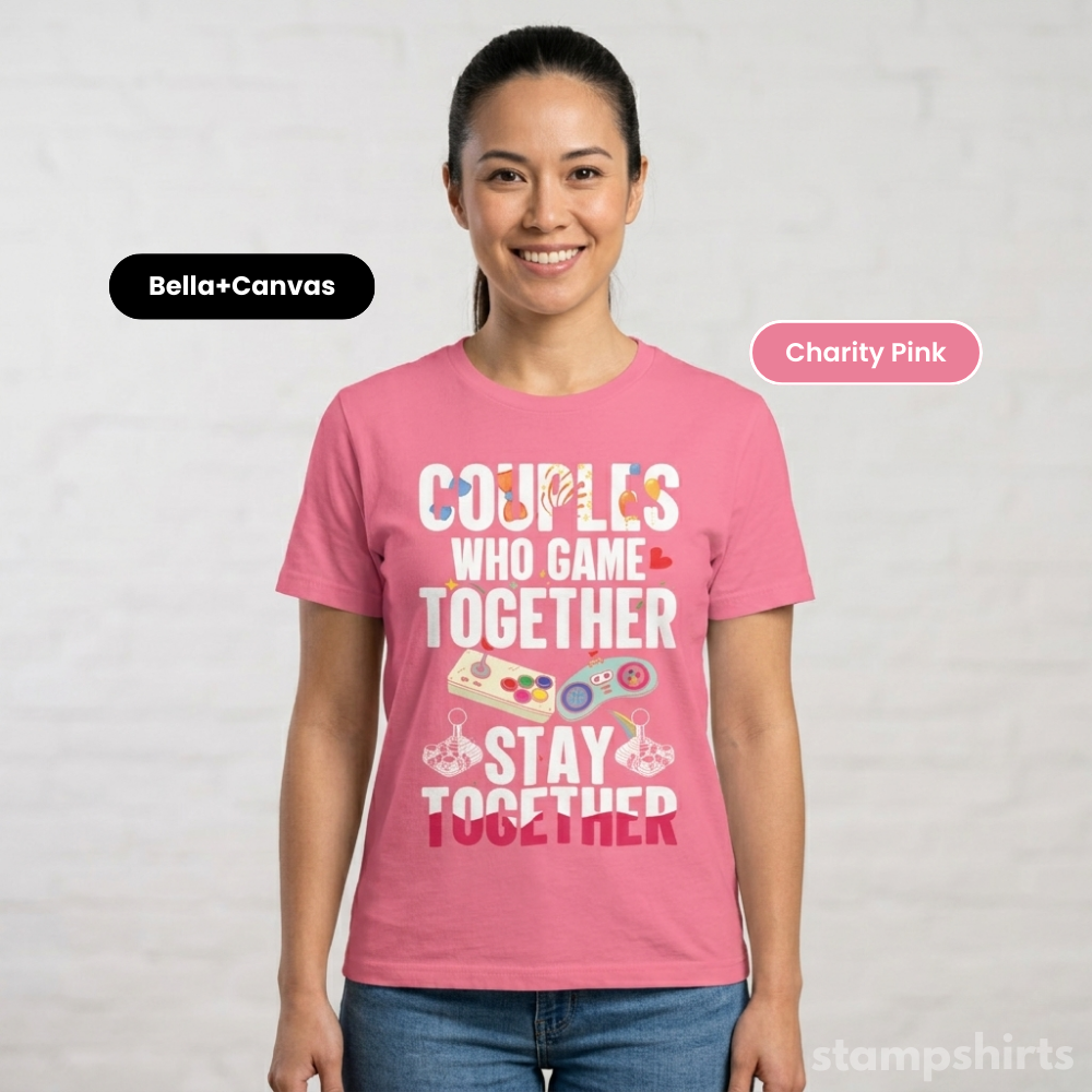 Couples Who Game Together Stay Together T-Shirt image 7