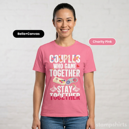 Couples Who Game Together Stay Together T-Shirt thumbnail 7